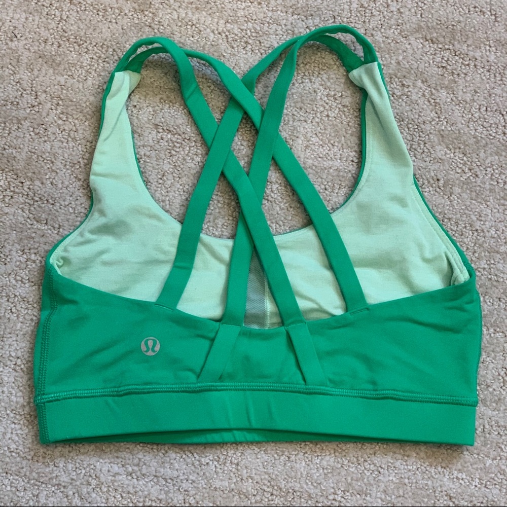Lululemon Energy Bra Medium Support Green 4 - Picture 4 of 9